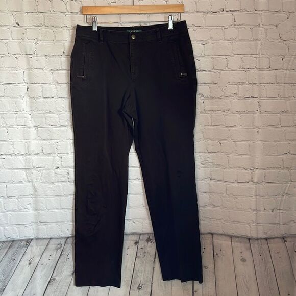 Ralph Lauren Women’s Brown Pants size 10 with zip front pockets, Brown - Picture 1 of 5